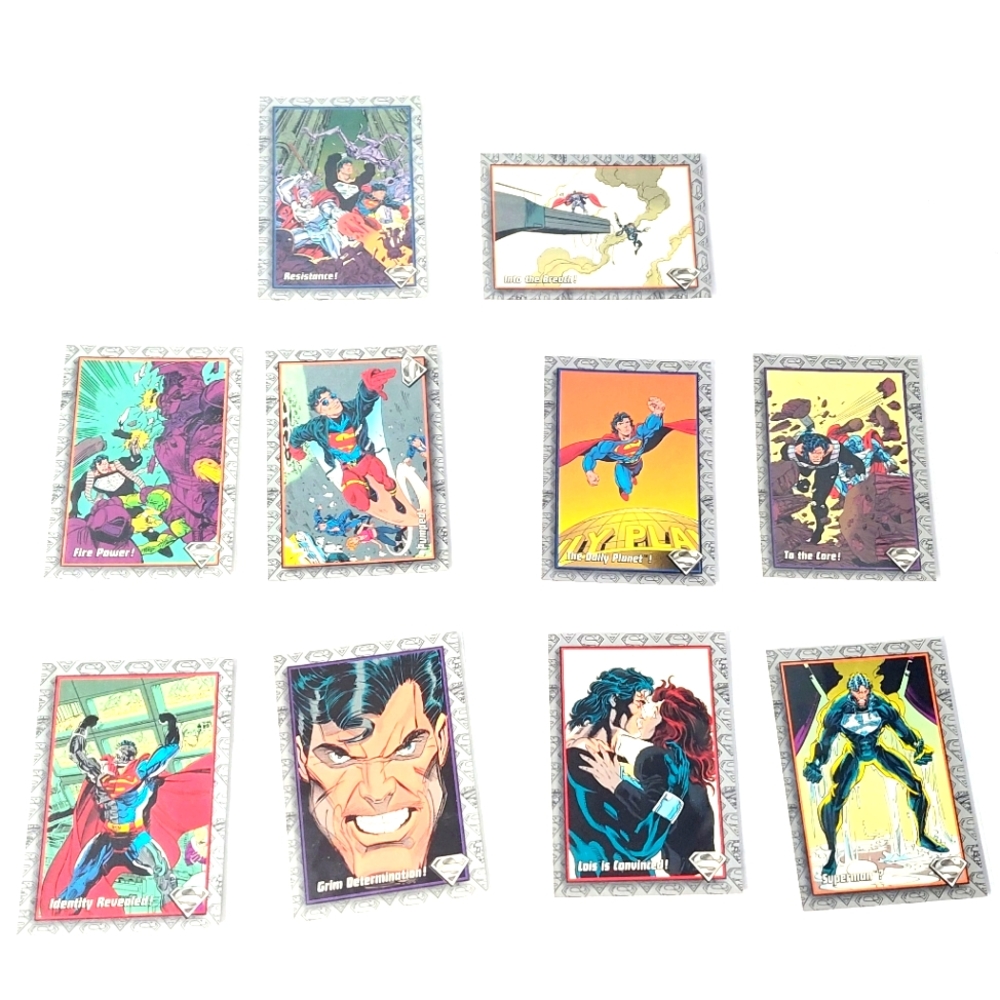 10 Superman Cards - Skybox - DC Comics 1993 - Collector's Cards - Card Lot #2